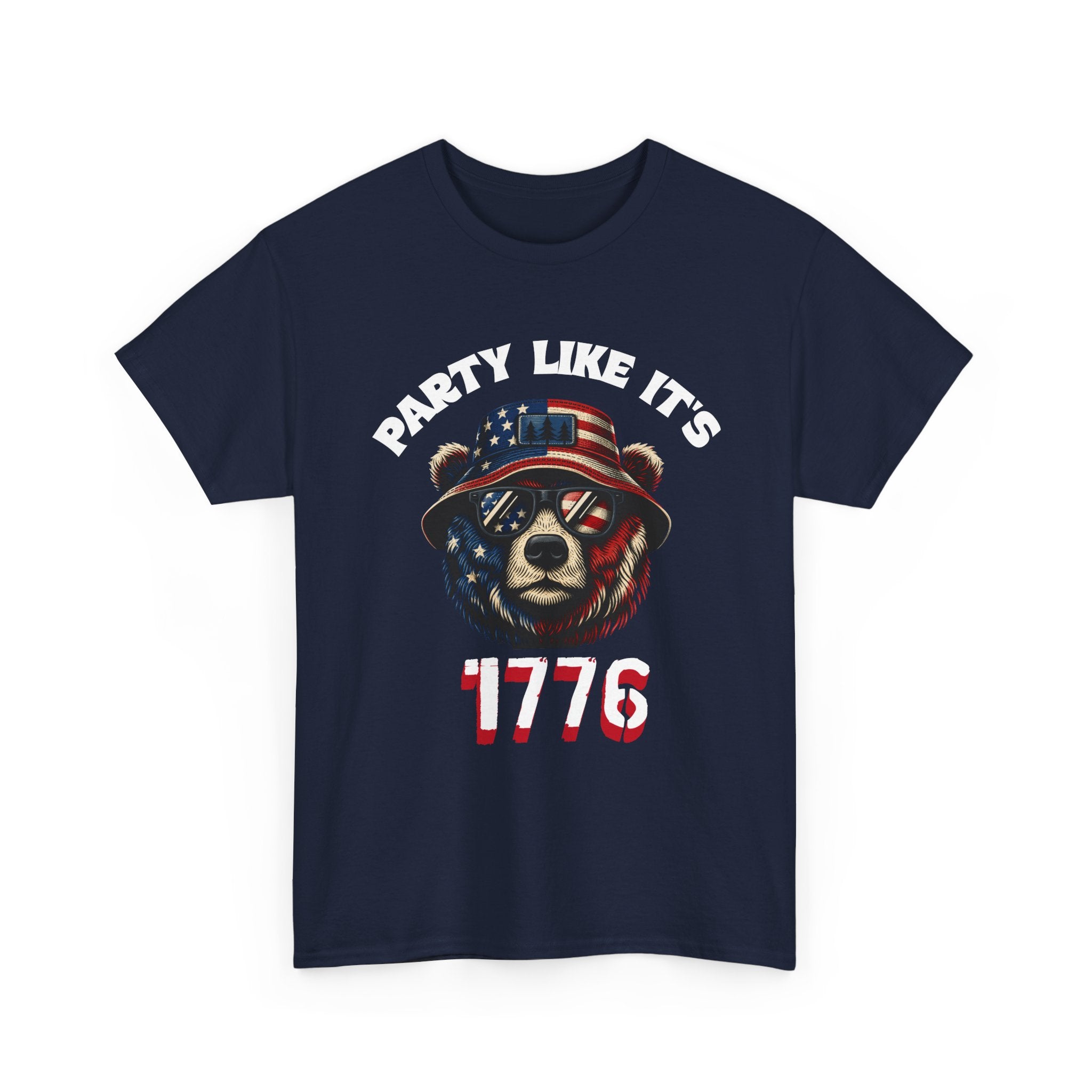 Party Like It's 1776 Patriotic Bear T-Shirt — 4th of July Summer Tee