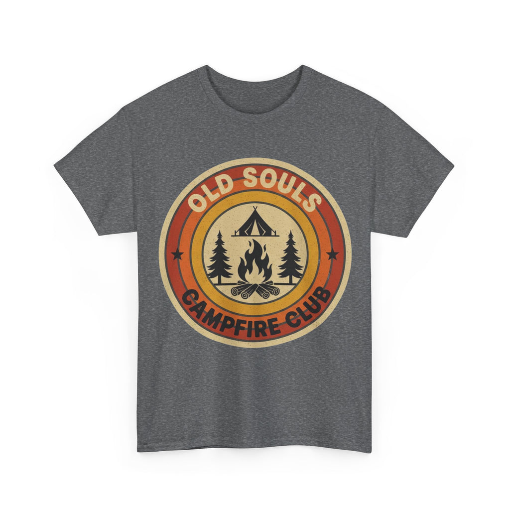 Old Souls Campfire Club Retro T-Shirt | Vintage Sunset Camping Tee