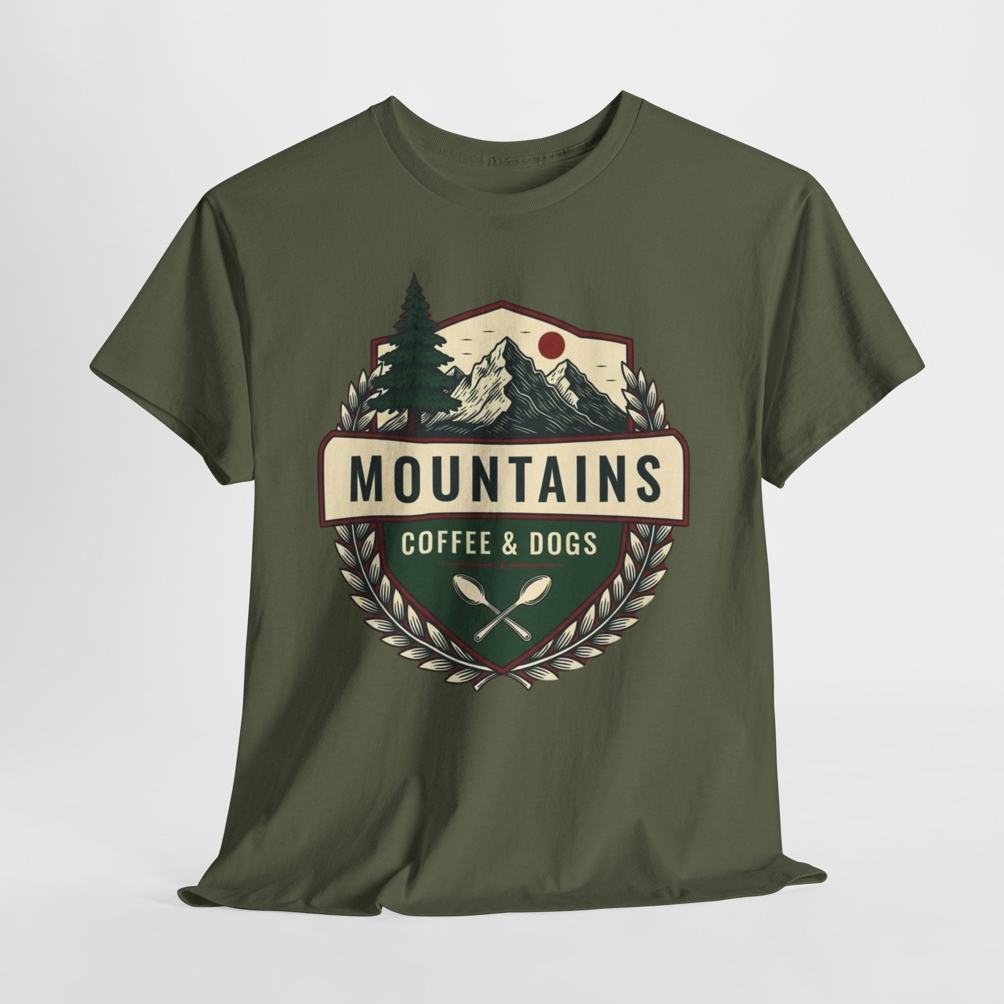 Mountains, Coffee & Dogs Tee