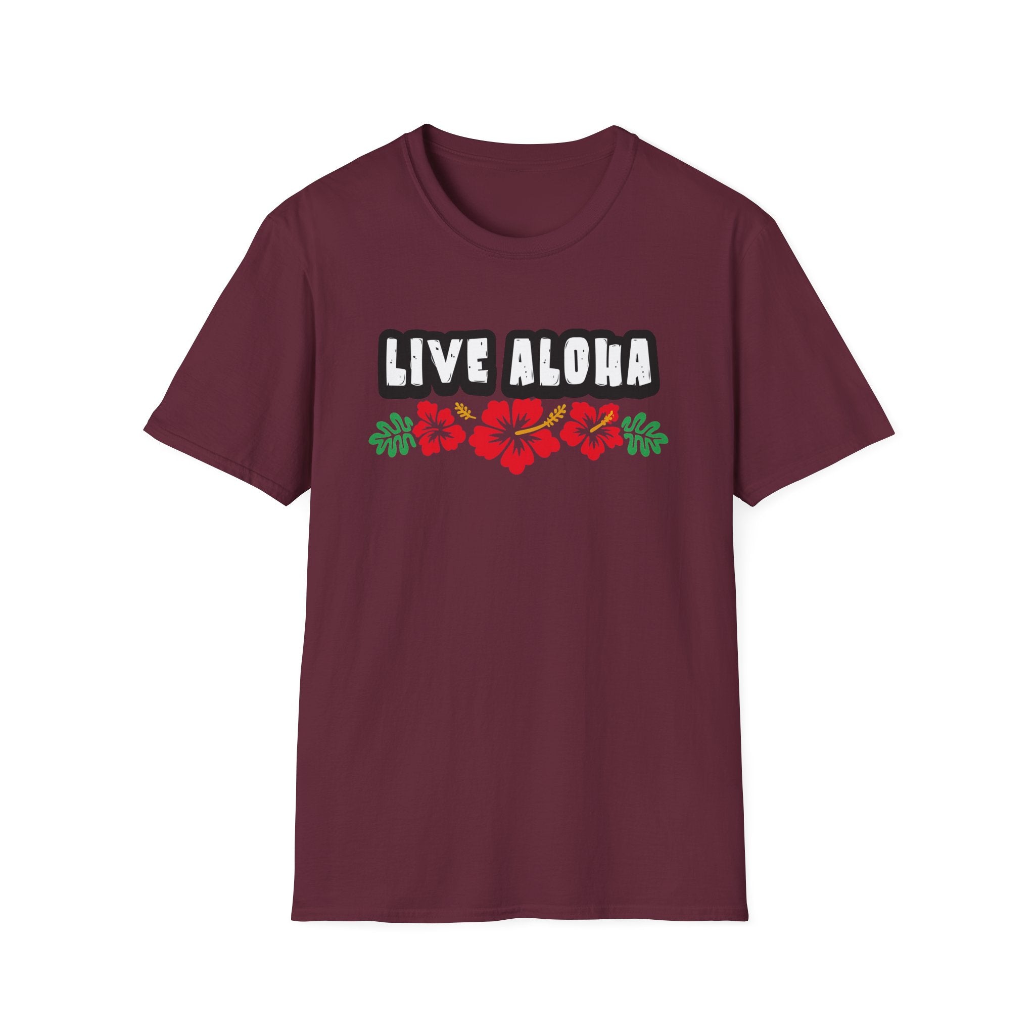 Live Aloha Hibiscus Flower Tee