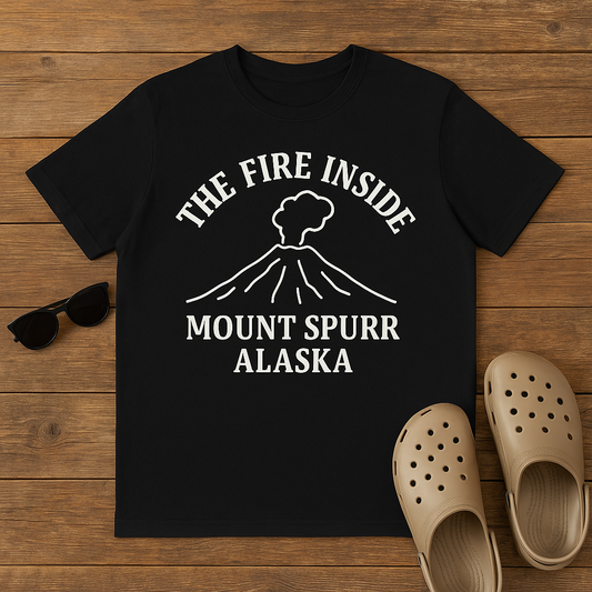 Mount Spurr Alaska T-Shirt | The Fire Inside Volcano Graphic Tee | Alaska Adventure Shirt