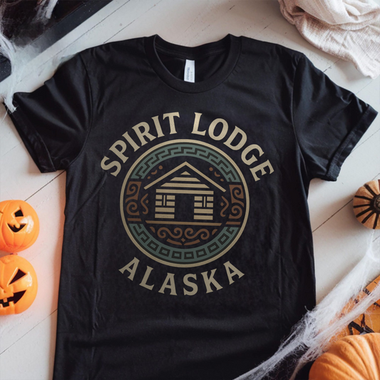 Spirit Lodge Alaska Tee – Rustic Cabin Design