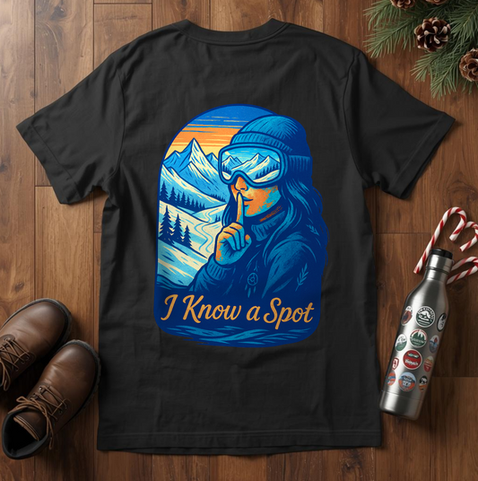 "I Know a Spot" Adventure Tee – Vintage Skiing & Outdoor Shirt