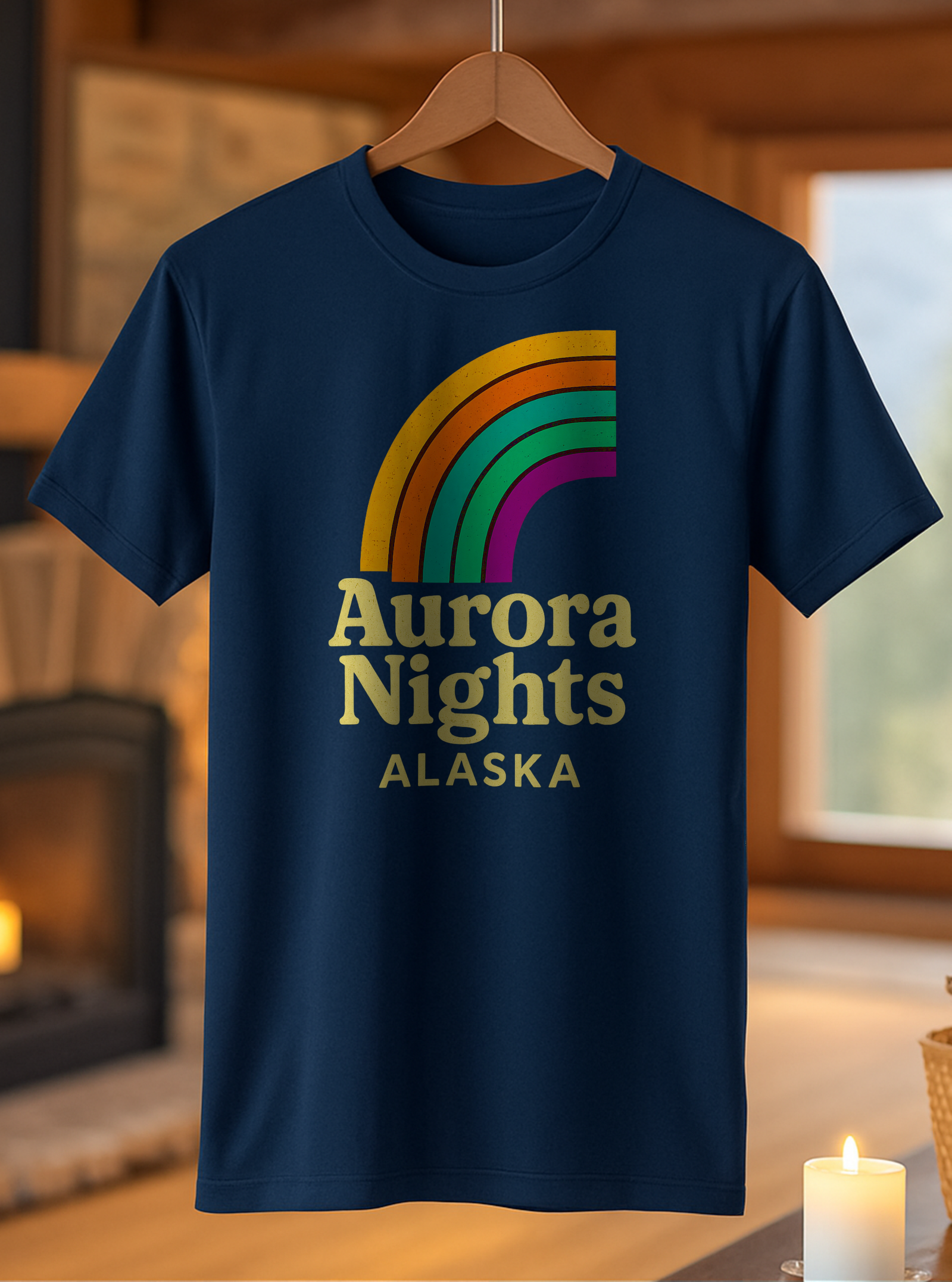 Aurora Nights Alaska T-Shirt – Retro Northern Lights Graphic Tee