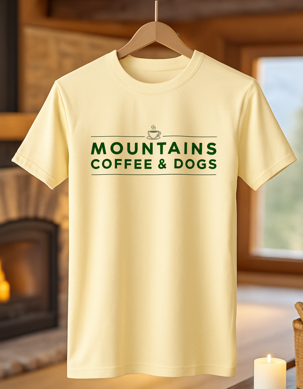 Mountains Coffee & Dogs T-Shirt
