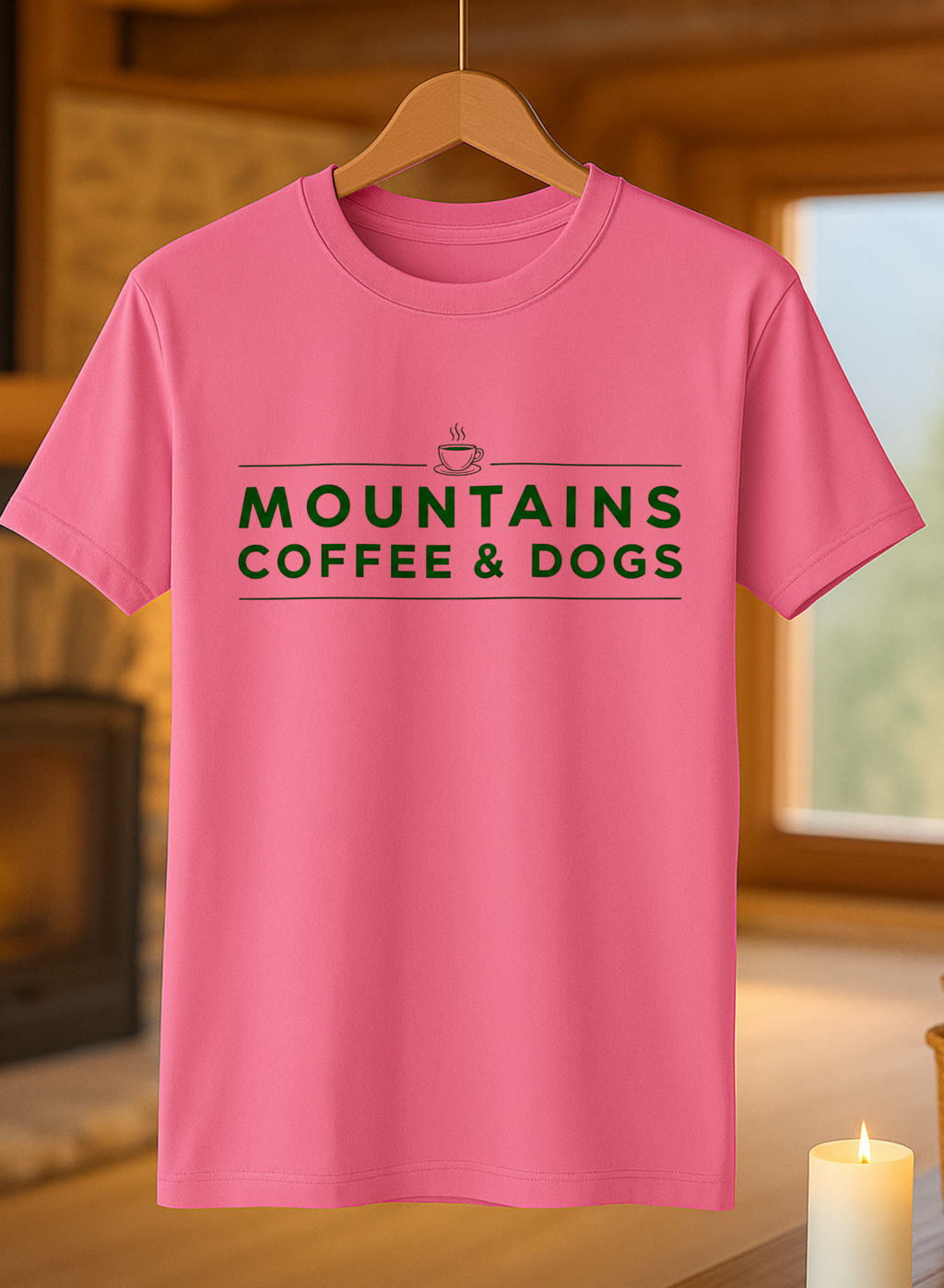 Mountains Coffee & Dogs T-Shirt