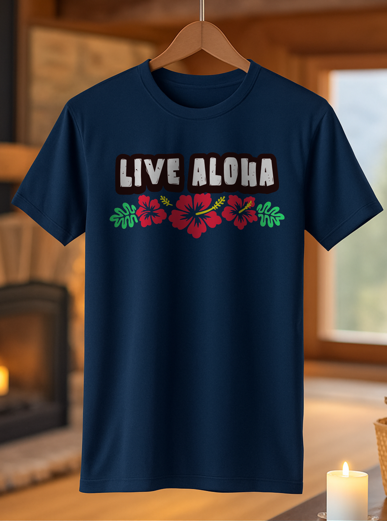 Live Aloha Hibiscus Flower Tee