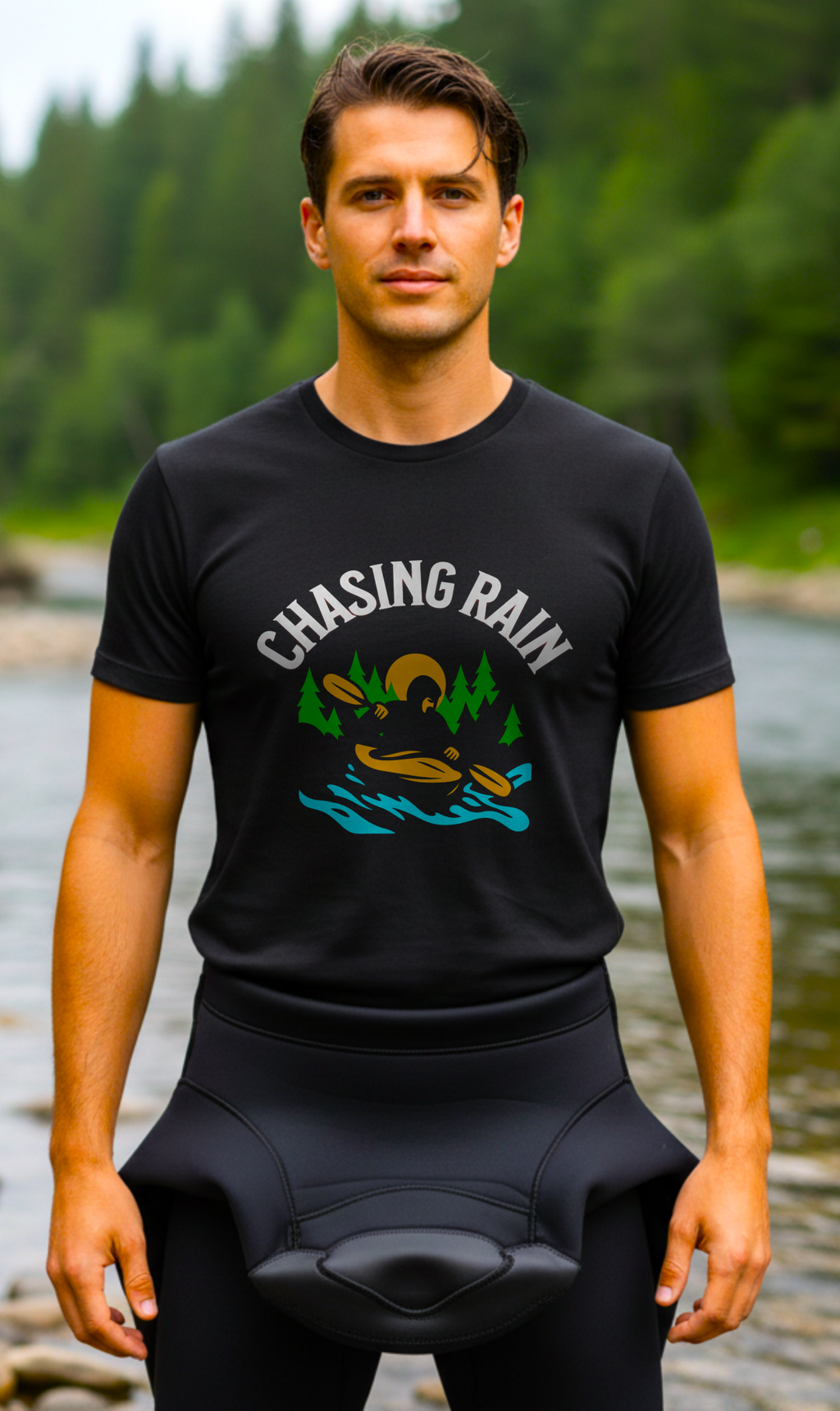 Chasing Rain – Whitewater Kayaking Adventure T-Shirt
