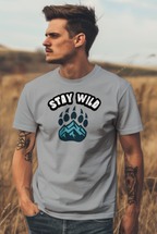 Stay Wild T-Shirt – Bear Paw & Mountain