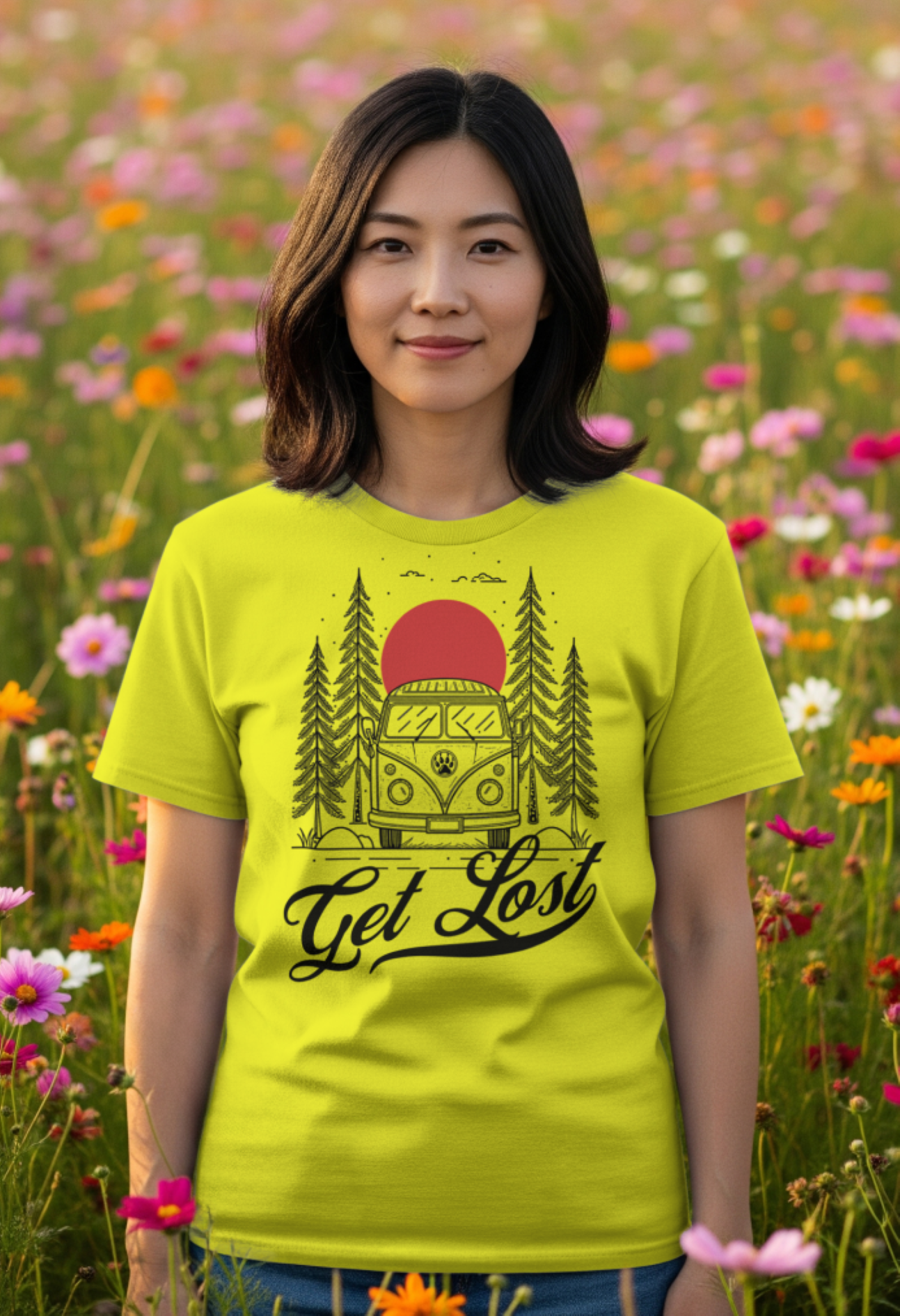 Get Lost Forest Van Adventure Tee