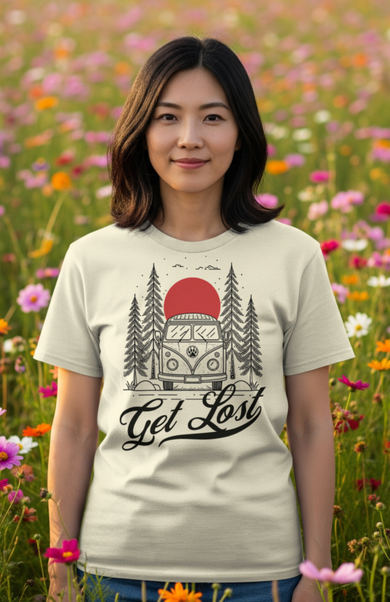 Get Lost Forest Van Adventure Tee