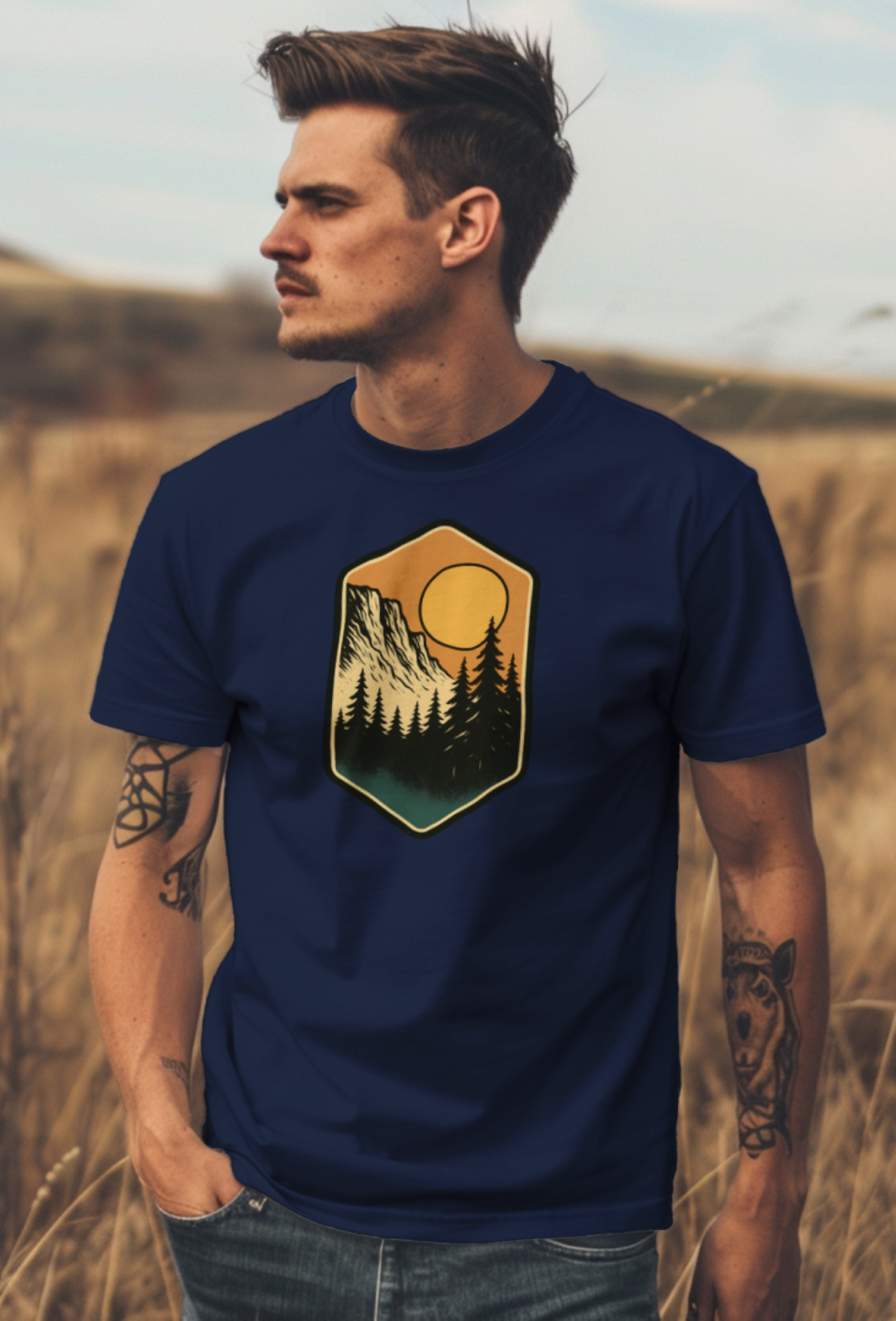 Vintage Wilderness Sunset T-Shirt