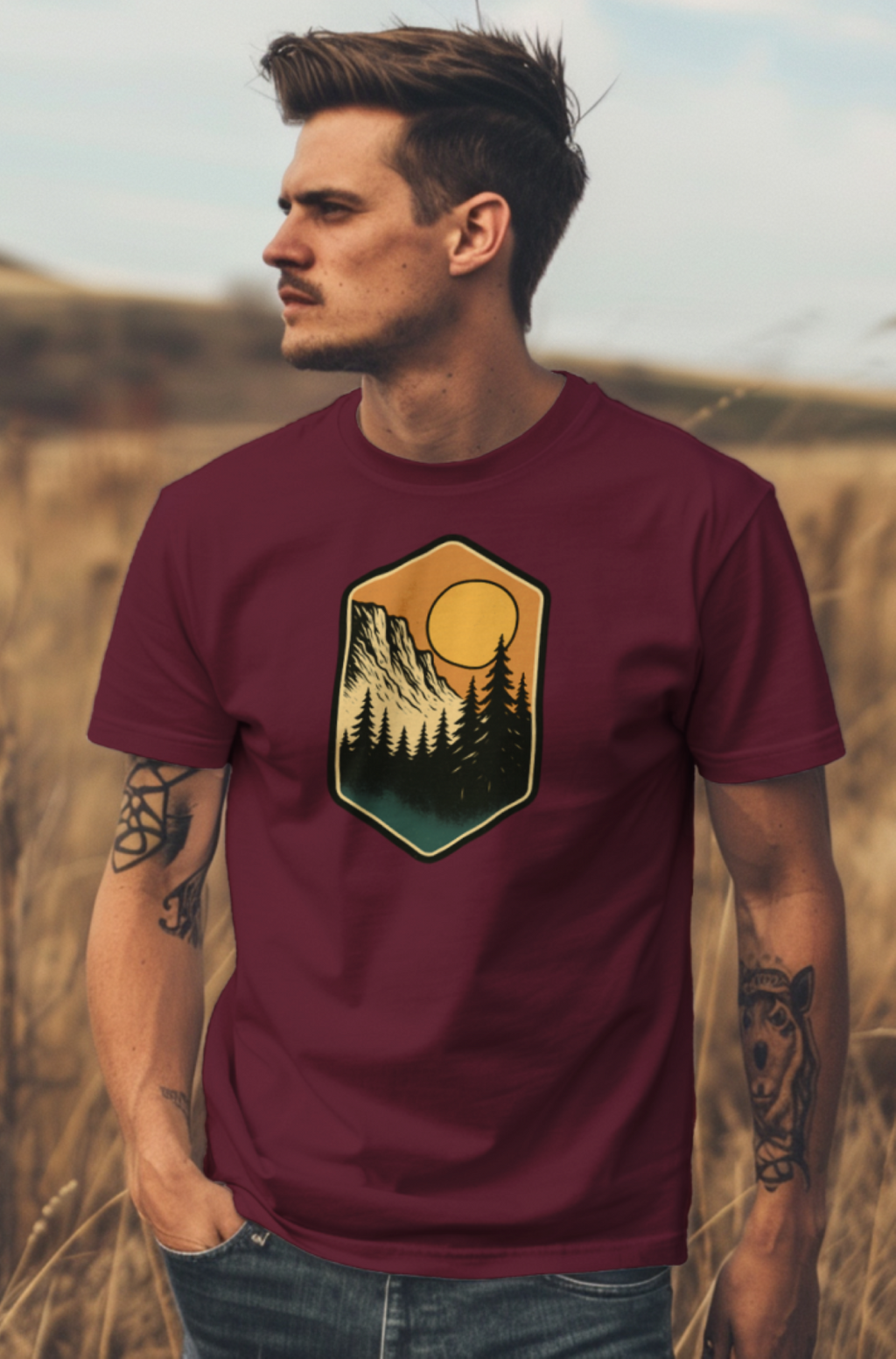 Vintage Wilderness Sunset T-Shirt