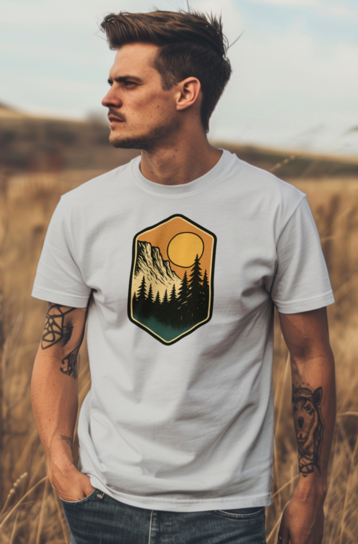 Vintage Wilderness Sunset T-Shirt
