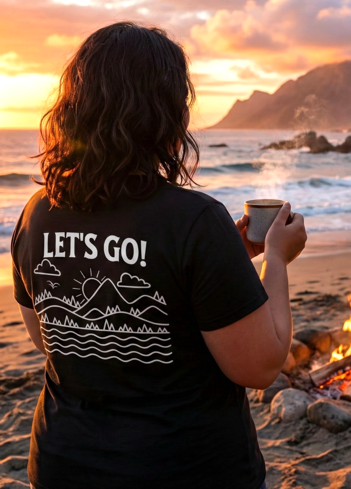 Let’s Go! Wilderness Line Art T-Shirt