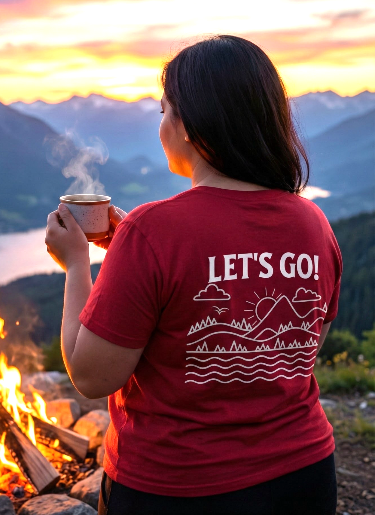Let’s Go! Wilderness Line Art T-Shirt