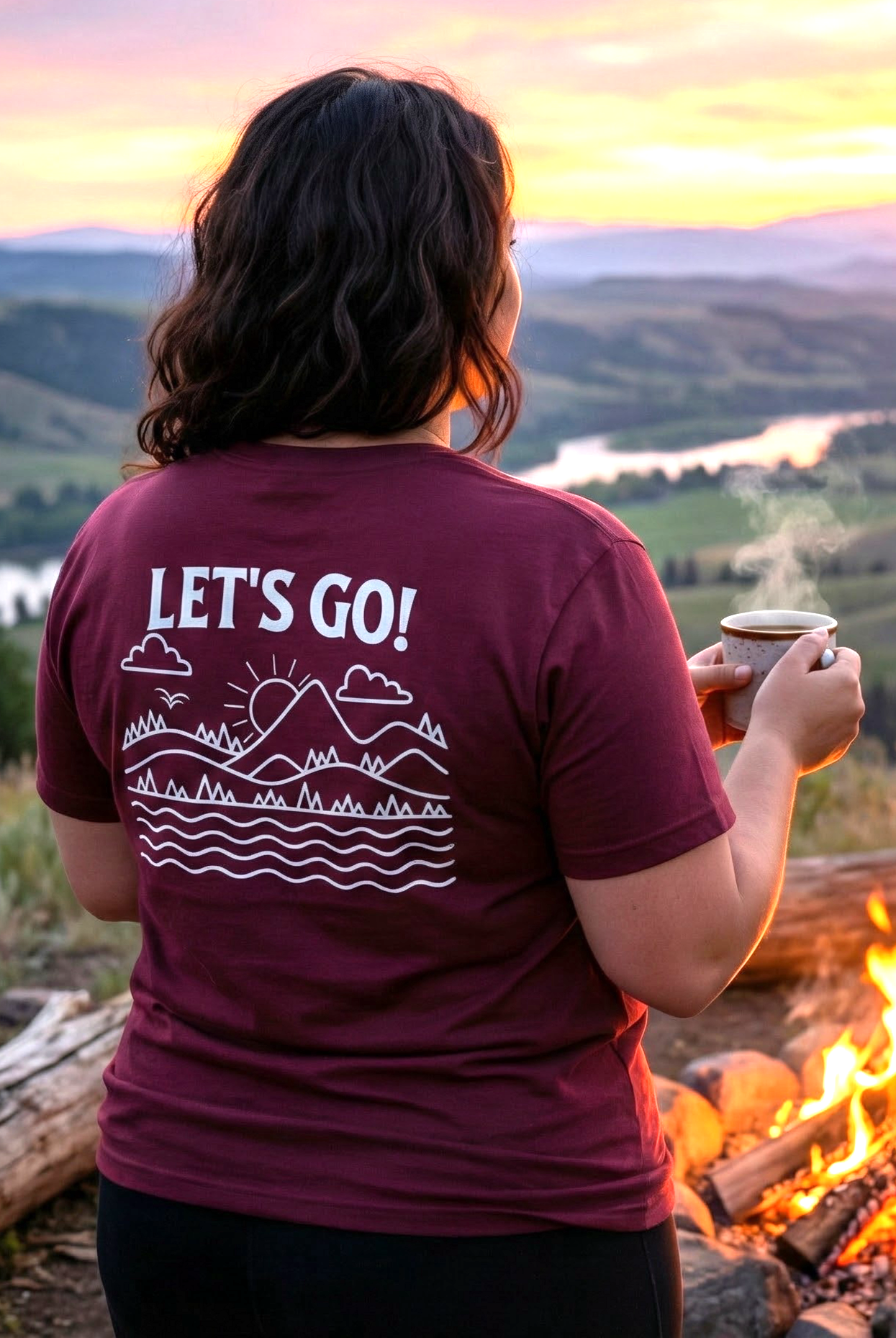 Let’s Go! Wilderness Line Art T-Shirt