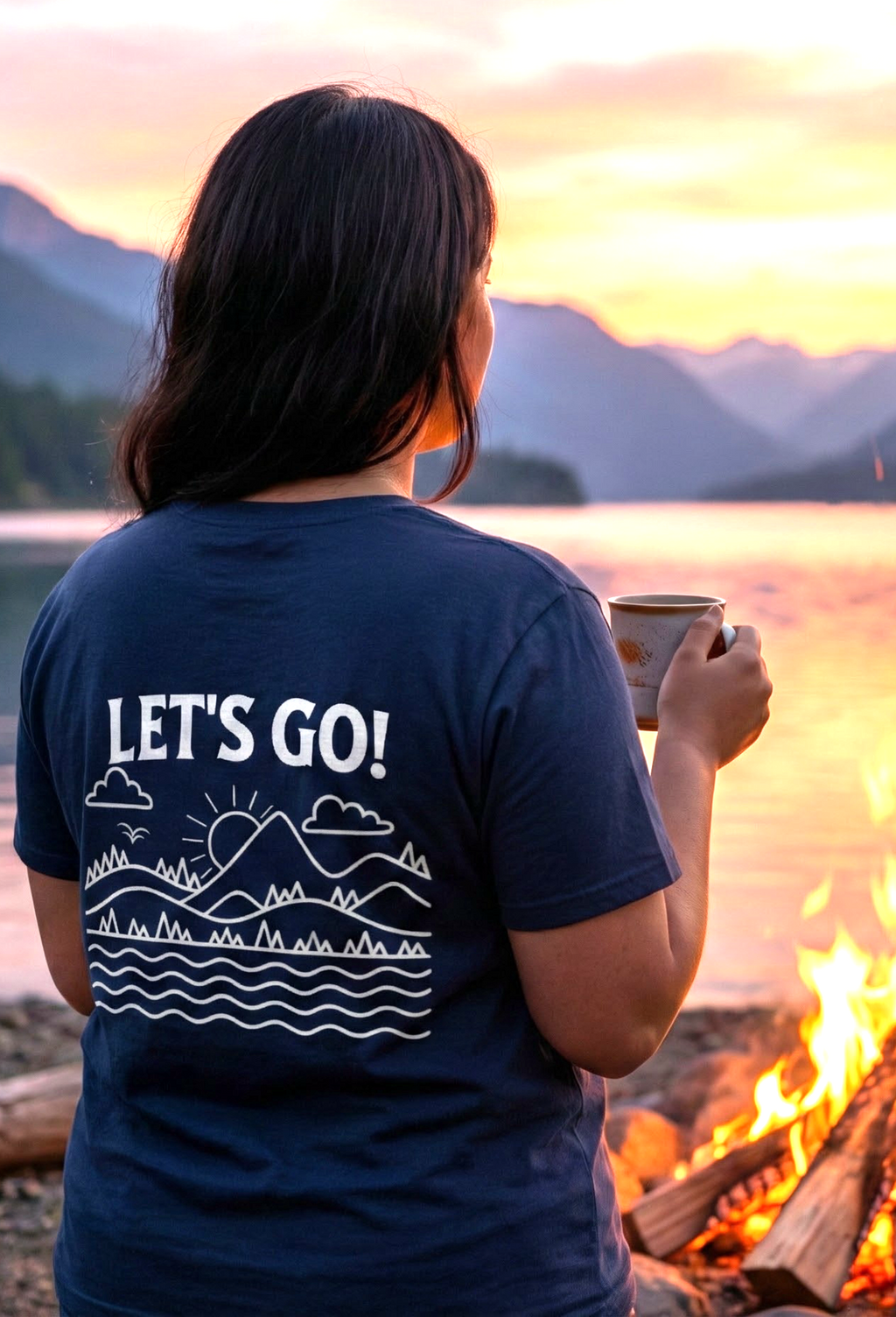 Let’s Go! Wilderness Line Art T-Shirt