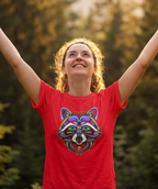 Neon Raccoon – Wild Color, Free Spirit Graphic Tee