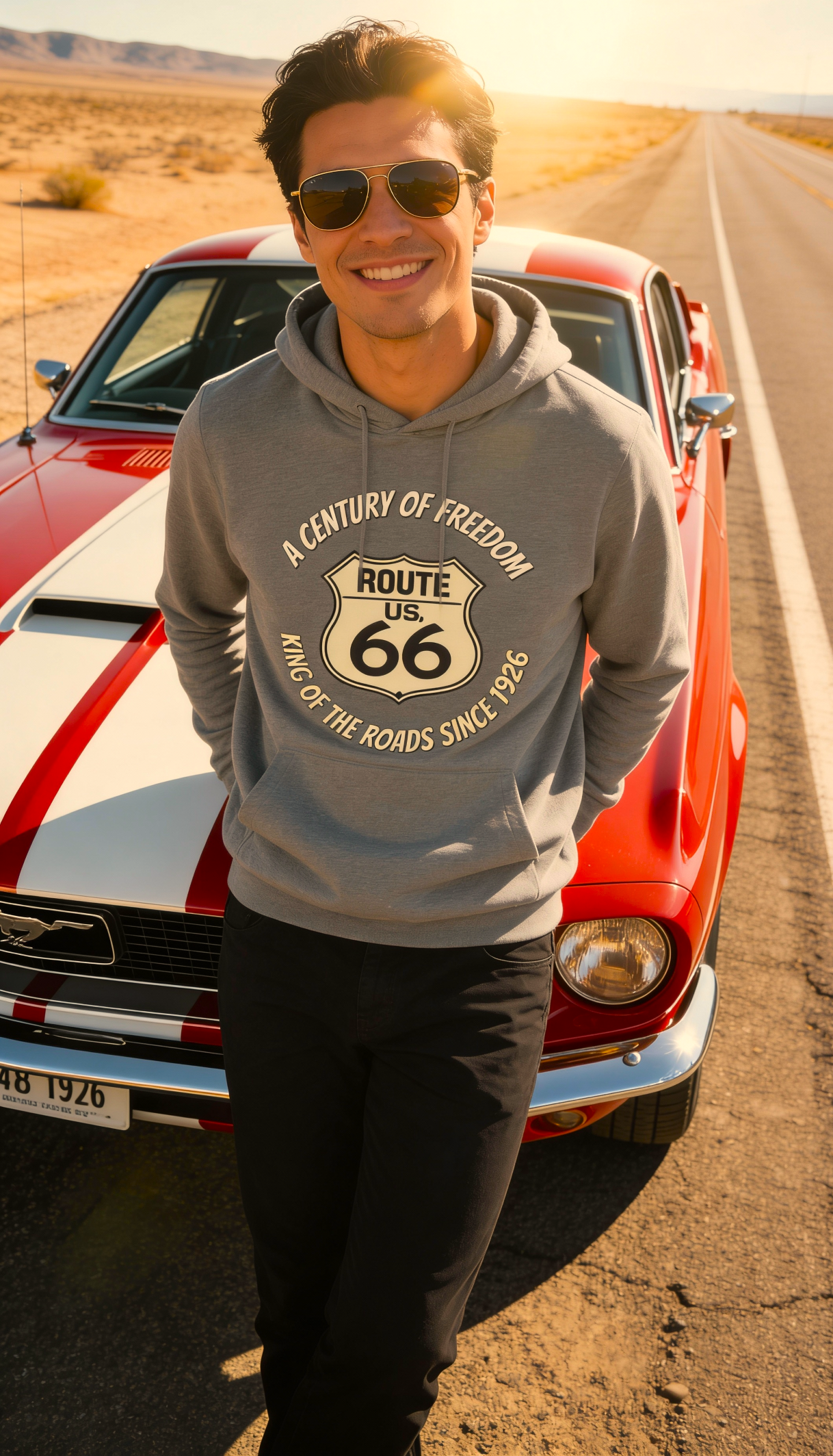 Route 66 – A Century of Freedom Lightweight Hoodie