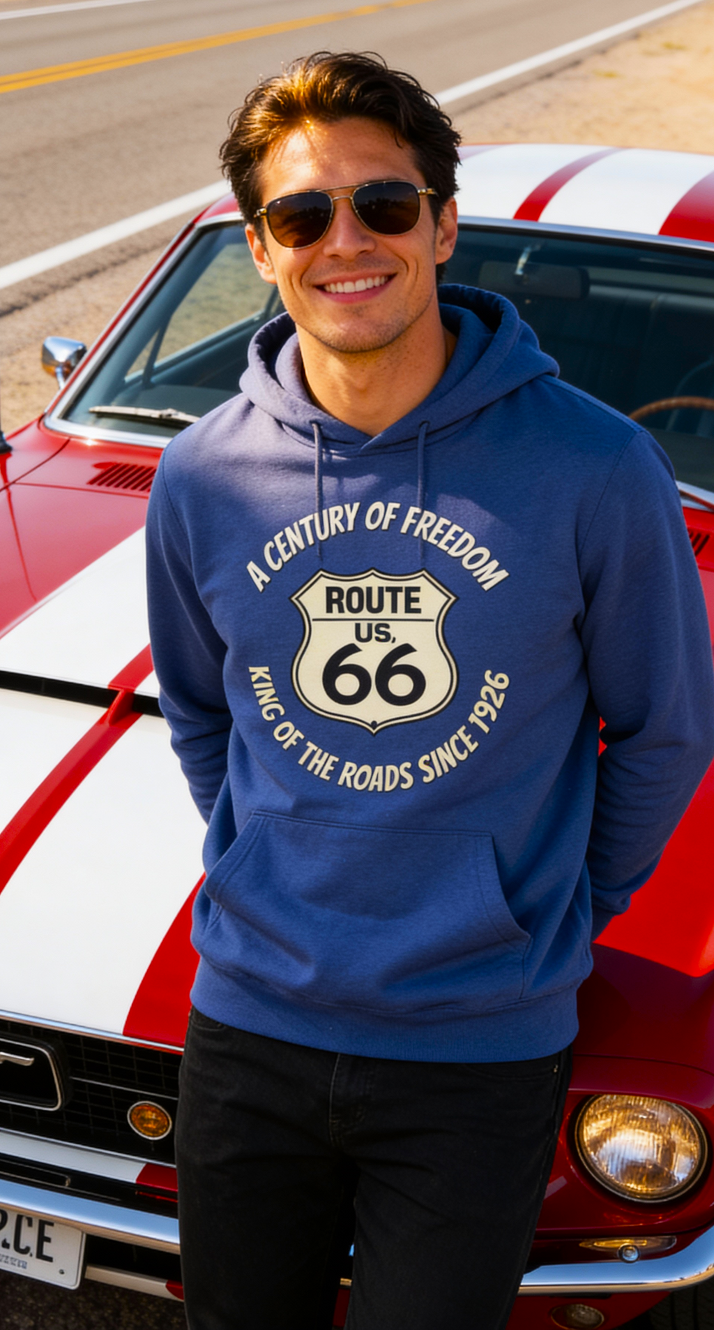Route 66 – A Century of Freedom Lightweight Hoodie