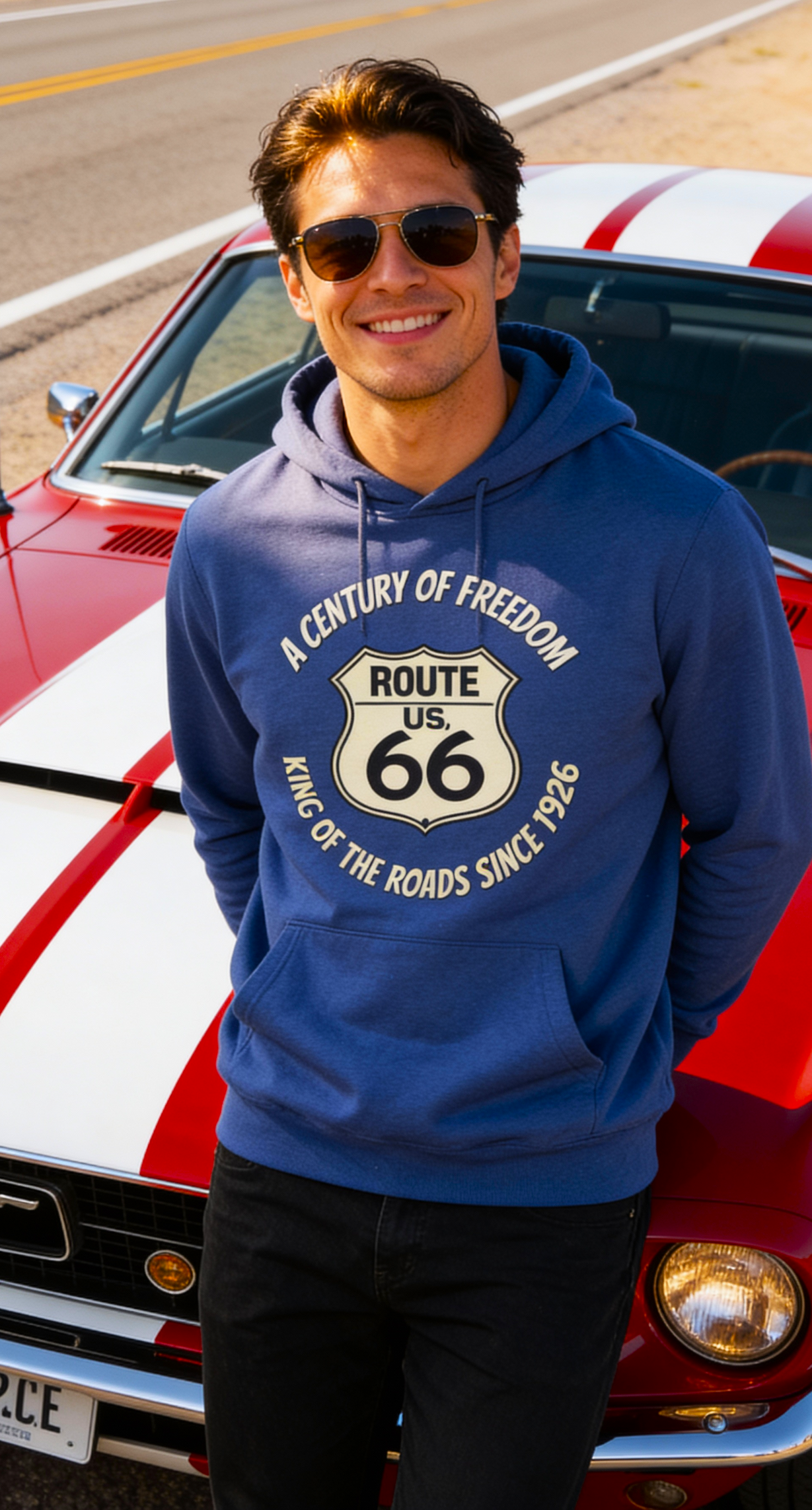 Route 66 – A Century of Freedom Lightweight Hoodie
