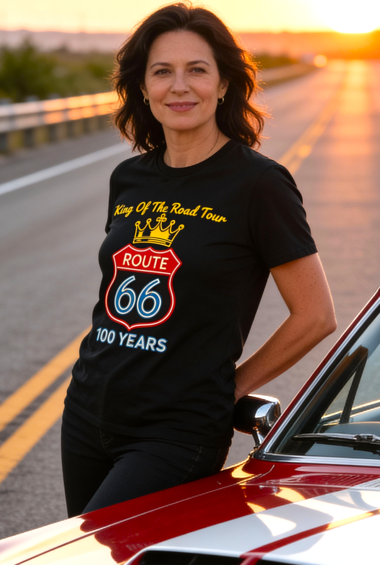 Route 66 100 Years T-Shirt  – King of the Road Tour