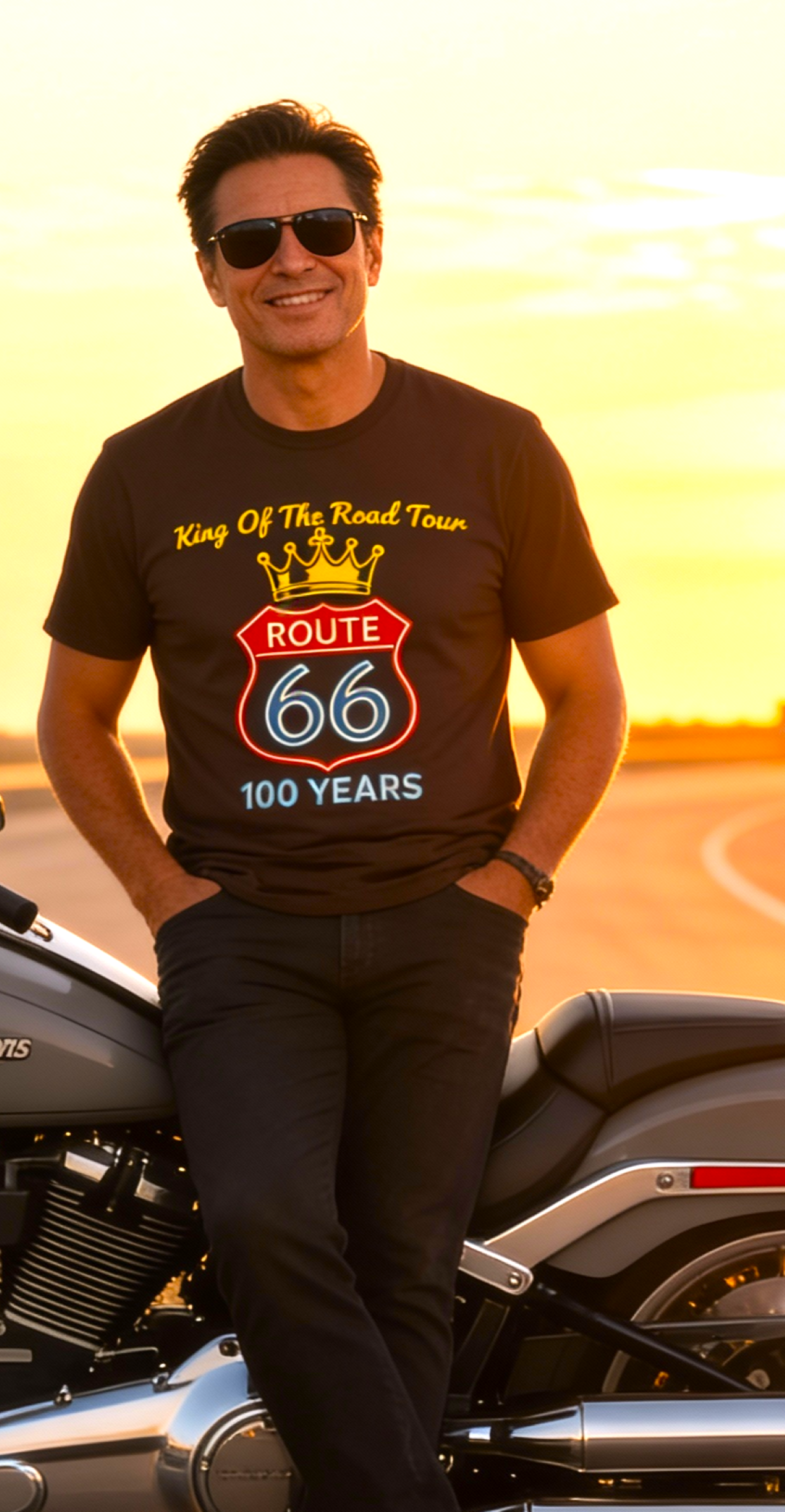 Route 66 100 Years T-Shirt  – King of the Road Tour