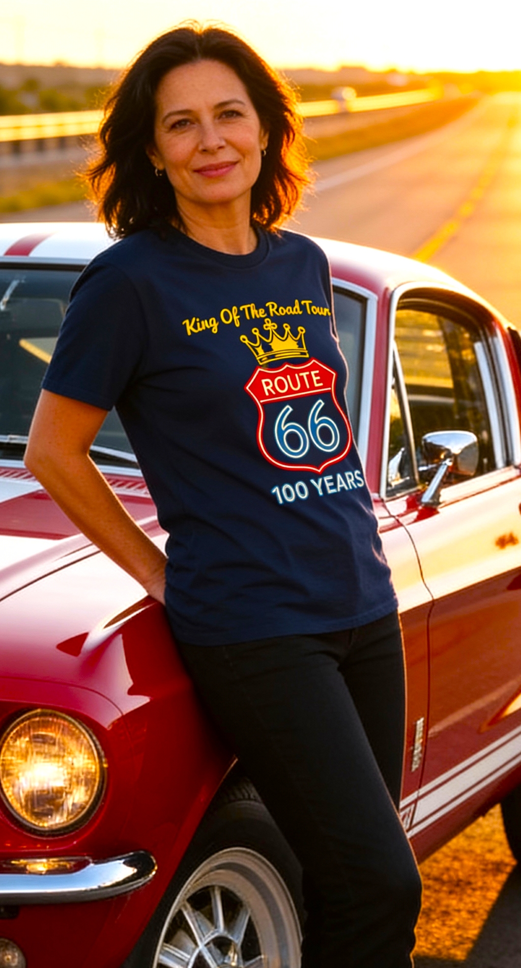 Route 66 100 Years T-Shirt  – King of the Road Tour