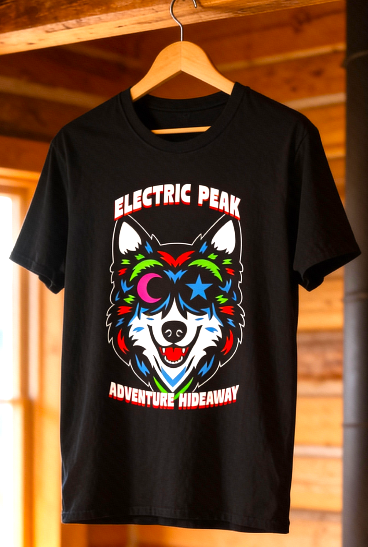 Electric Peak Adventure Wolf Tee