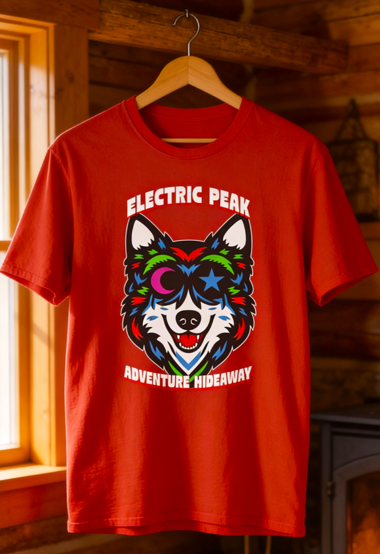 Electric Peak Adventure Wolf Tee