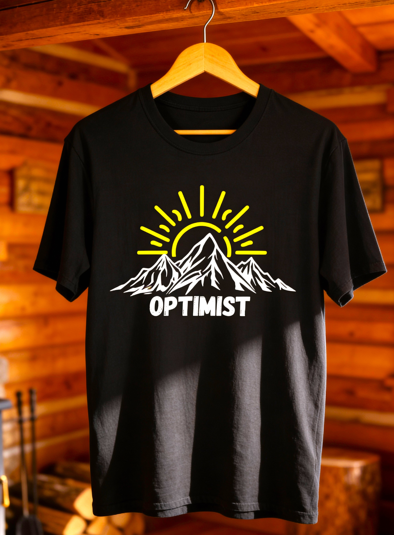 Optimist Mountain T-Shirt — Outdoor Adventure Graphic Tee