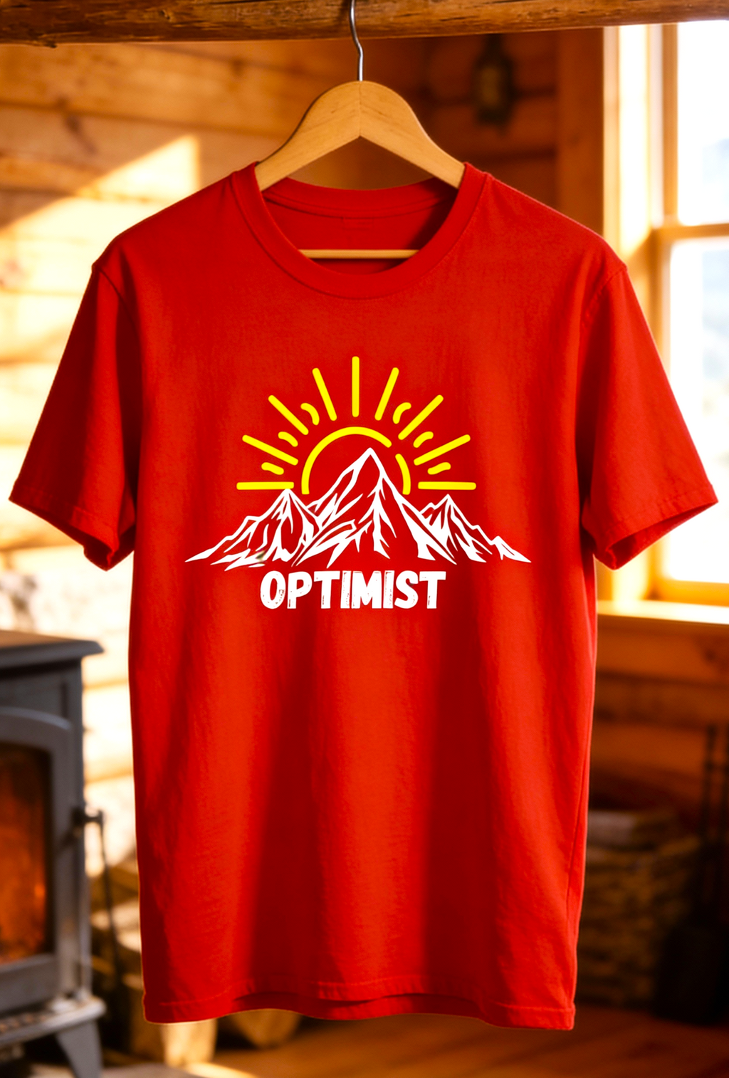 Optimist Mountain T-Shirt — Outdoor Adventure Graphic Tee
