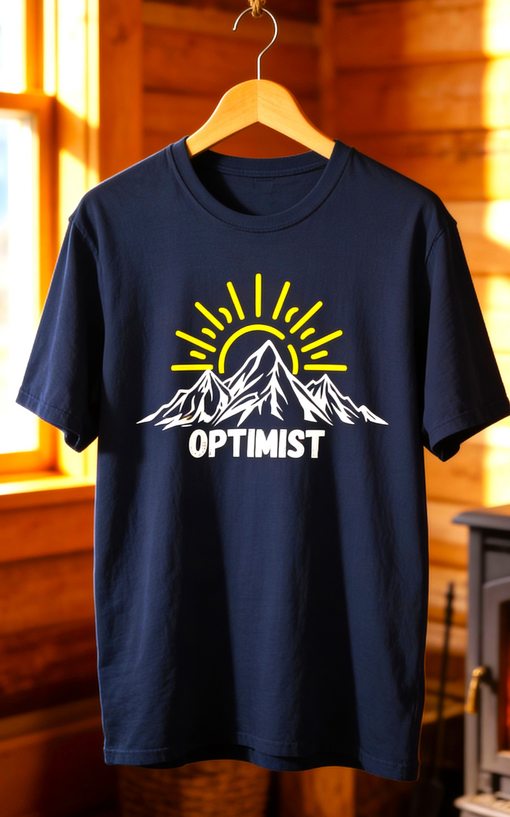 Optimist Mountain T-Shirt — Outdoor Adventure Graphic Tee