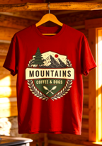 Mountains, Coffee & Dogs Tee