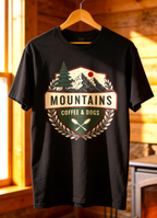 Mountains, Coffee & Dogs Tee