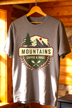 Mountains, Coffee & Dogs Tee