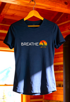 Breathe Retro Yoga Sunrise Women’s Tee