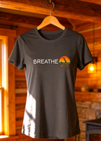 Breathe Retro Yoga Sunrise Women’s Tee