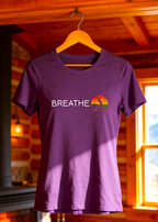 Breathe Retro Yoga Sunrise Women’s Tee
