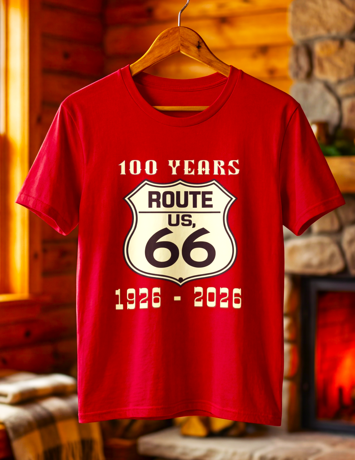 Route 66 100 Years T-Shirt (1926–2026)
