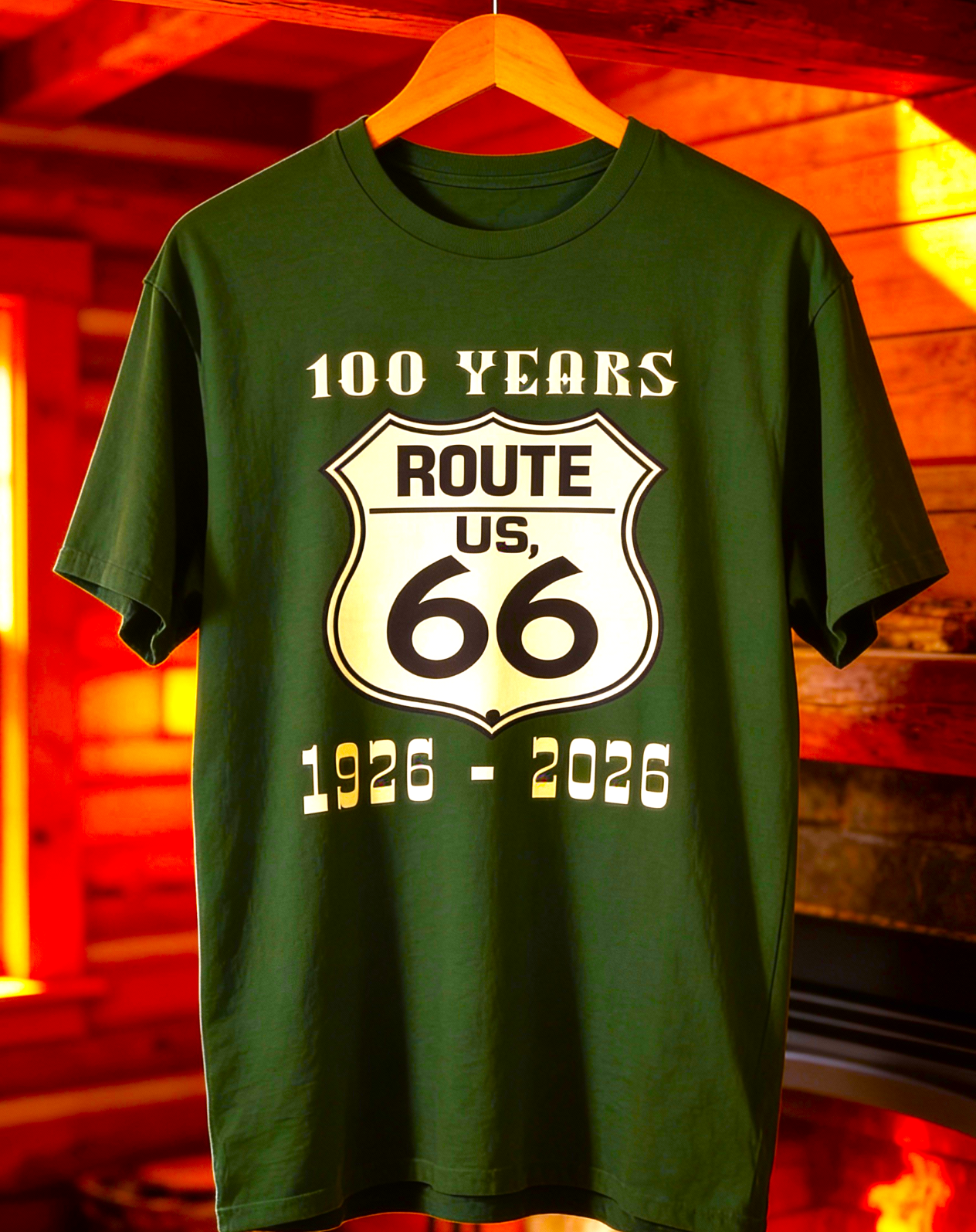 Route 66 100 Years T-Shirt (1926–2026)