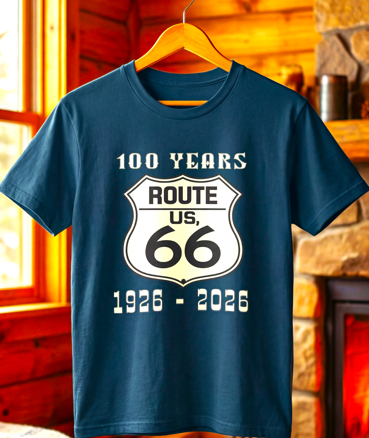 Route 66 100 Years T-Shirt (1926–2026)