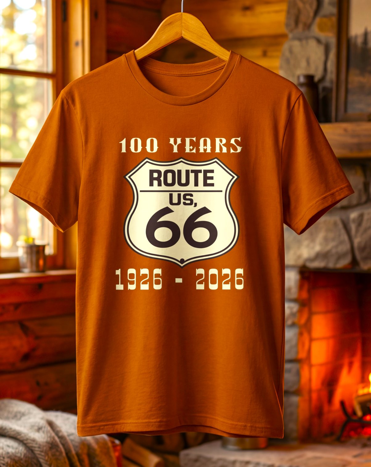 Route 66 100 Years T-Shirt (1926–2026)