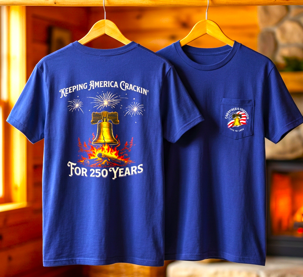 Campfires & Freedom – 250 Years of America T-Shirt (1776–2026)