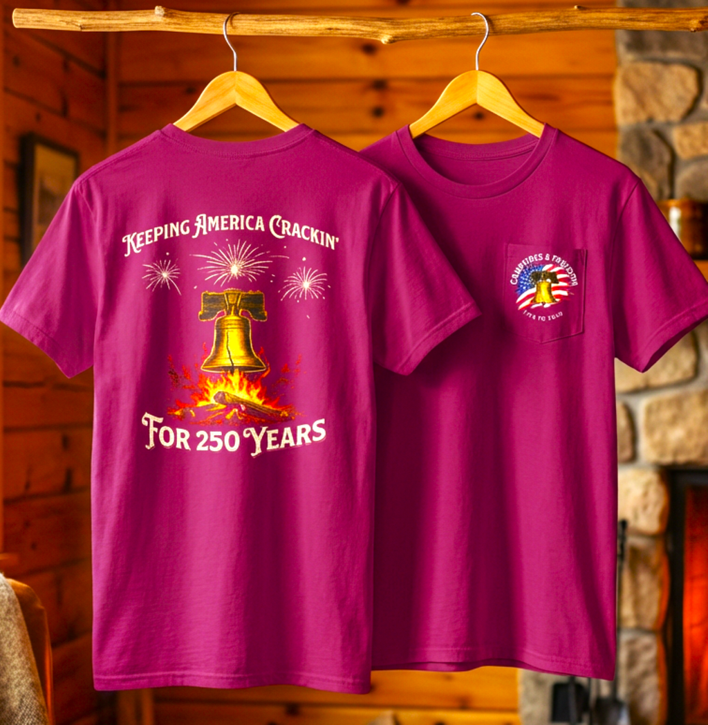 Campfires & Freedom – 250 Years of America T-Shirt (1776–2026)