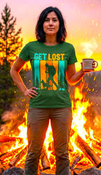 Get Lost Hiking Shirt with Dog – Retro Adventure Tee