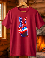 Neon Freedom Peace Hand T-Shirt