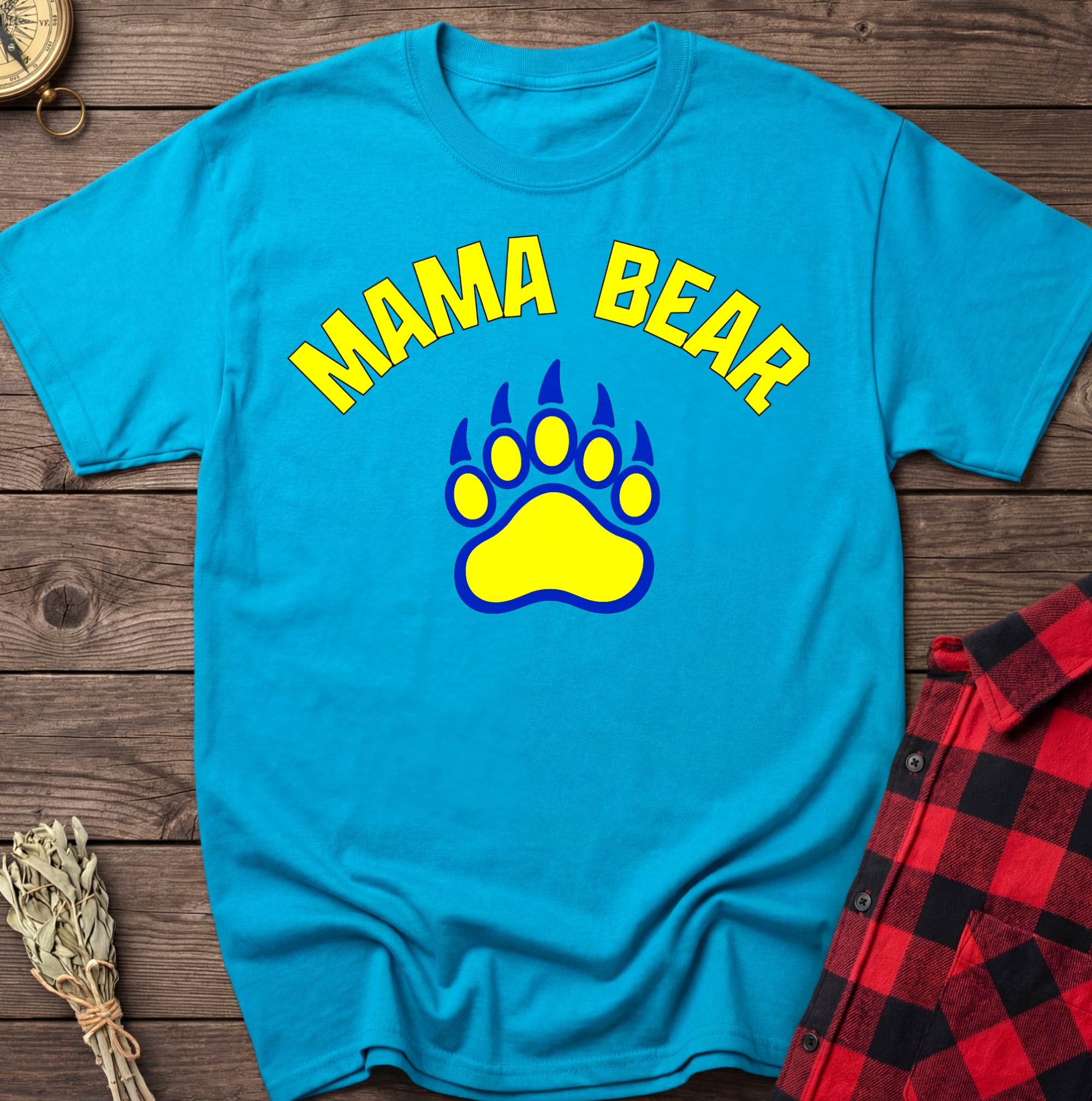 Mama Bear Paw Print T-Shirt