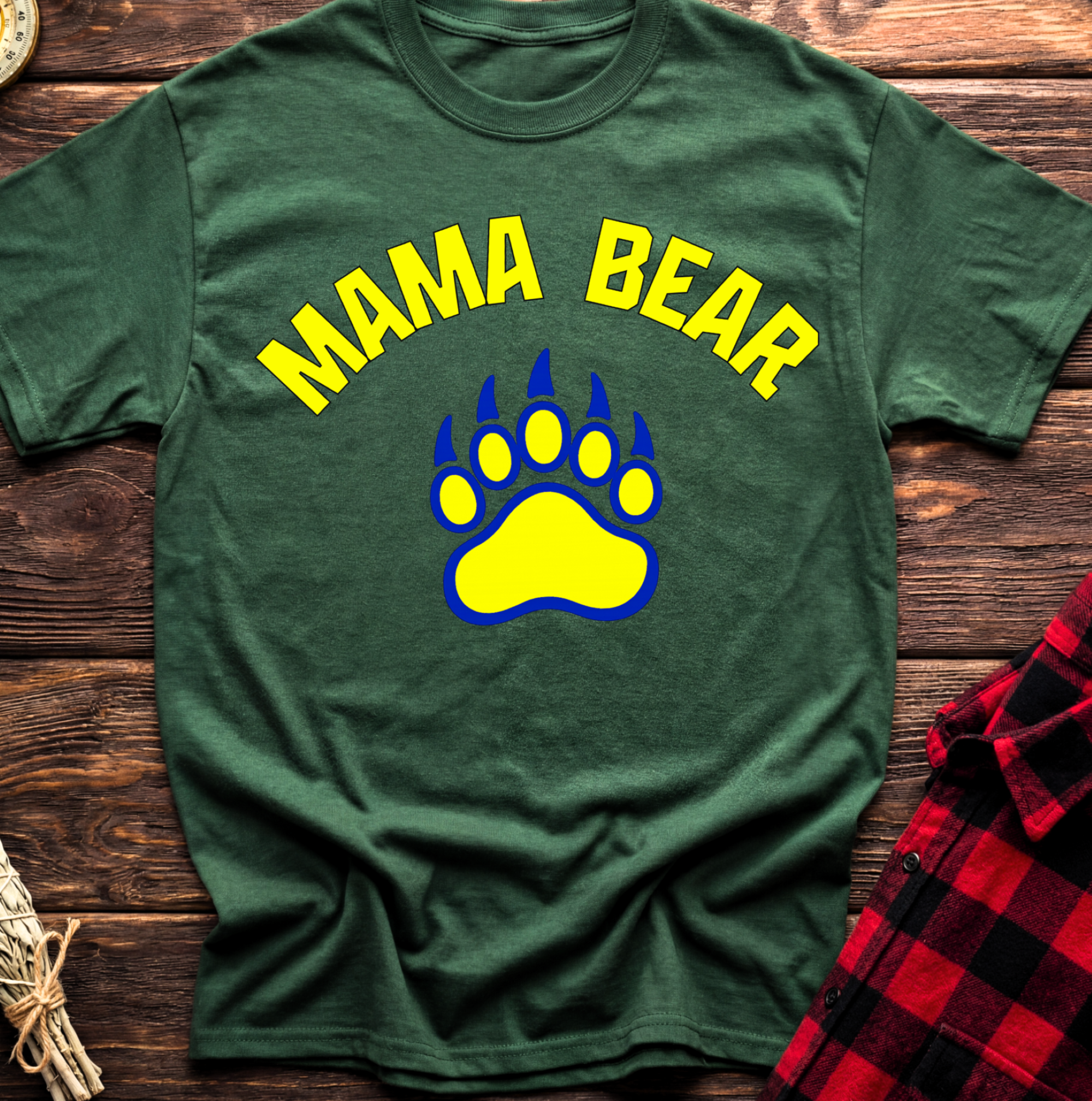 Mama Bear Paw Print T-Shirt